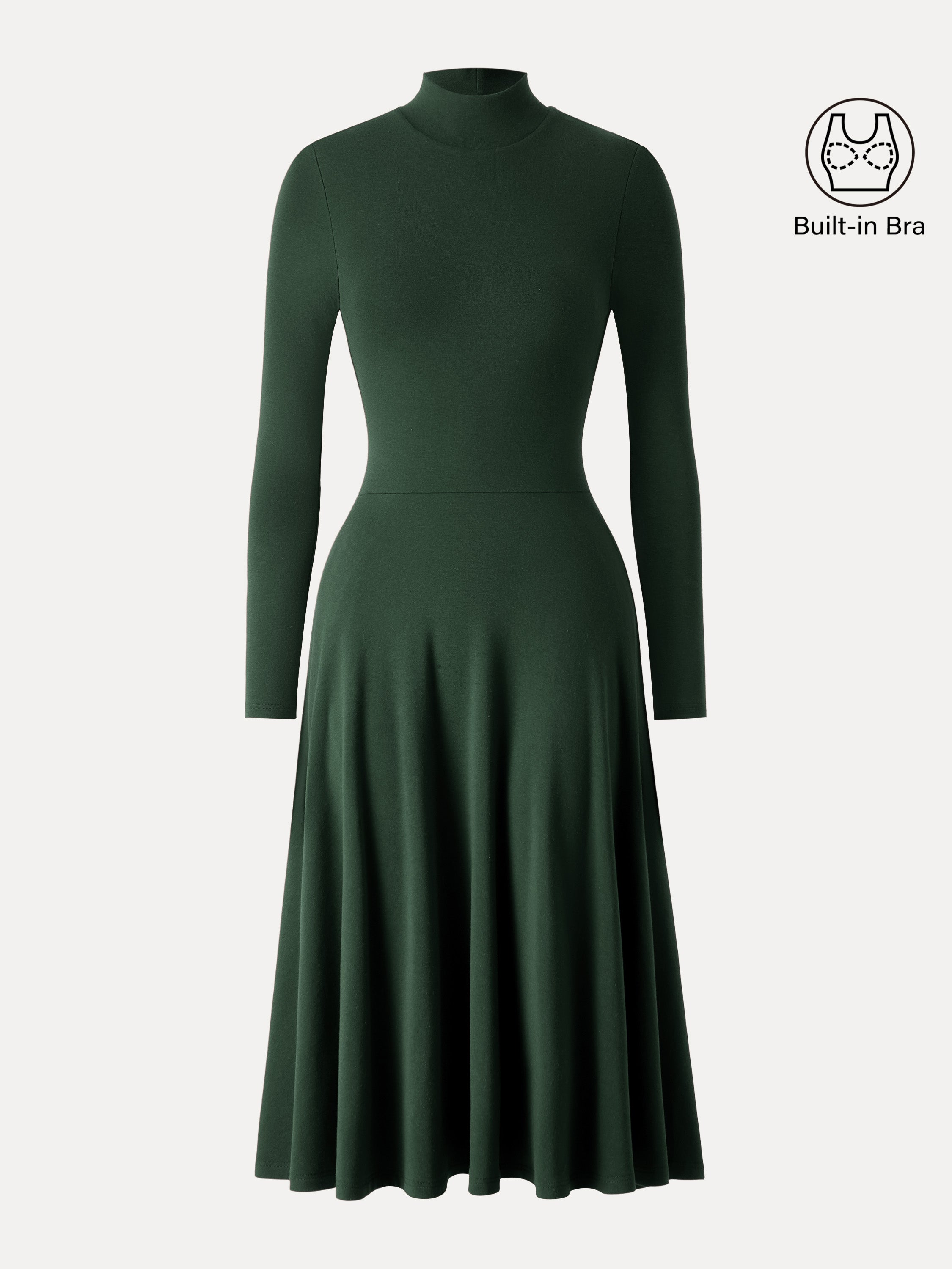 OGL ProWarm Mockneck Midi Brami Dress with Pockets  OGLmove