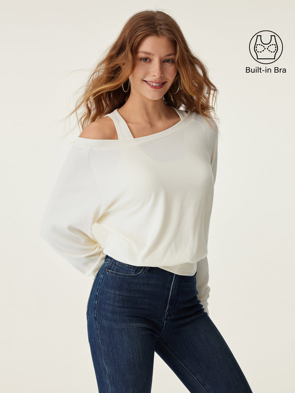 LiteWarm Multi-Wear Layering Brami Top Off White XS