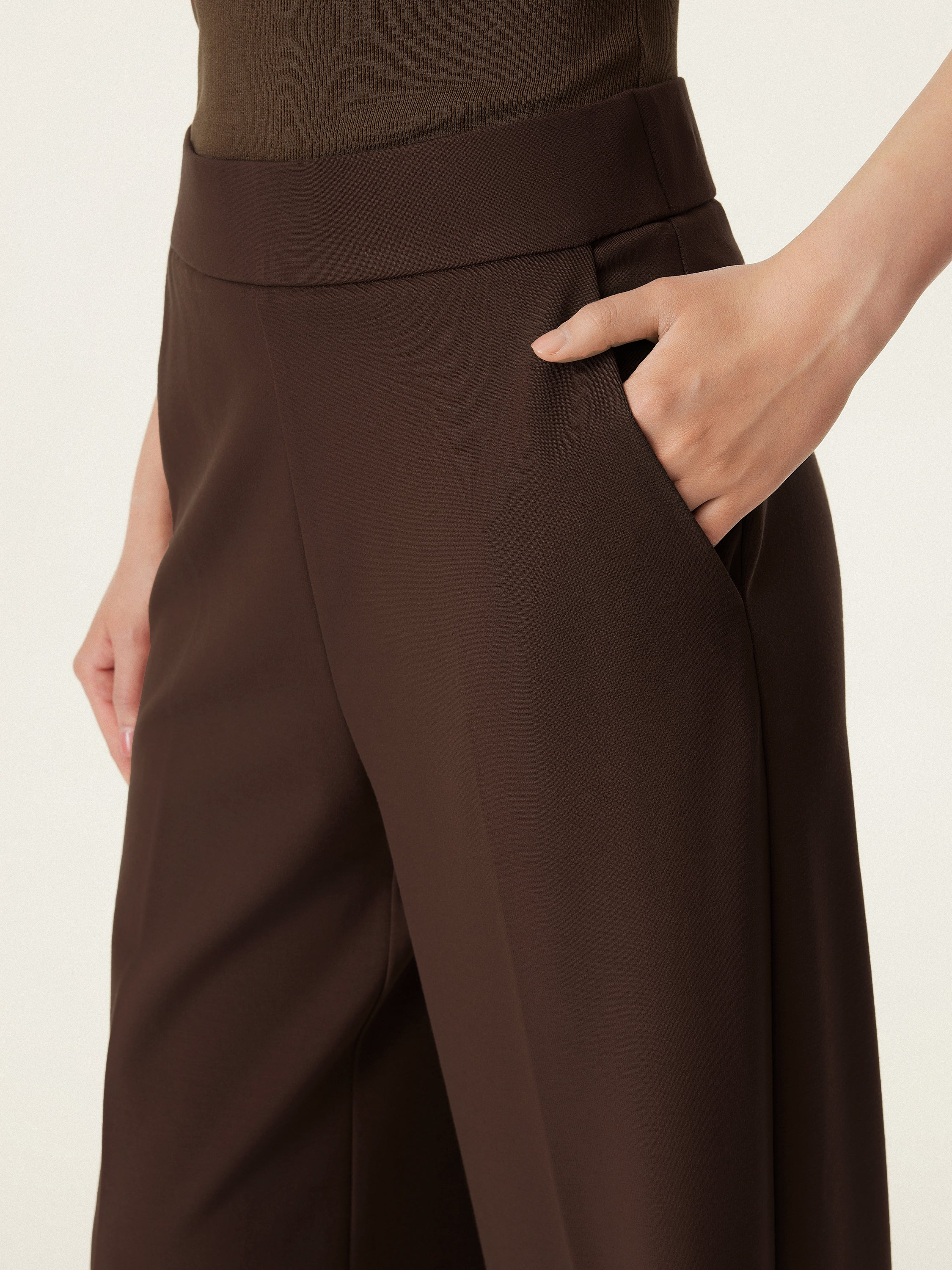 Ogl High Rise Wide Leg Trouser with Pockets – OGLmove display picture 1