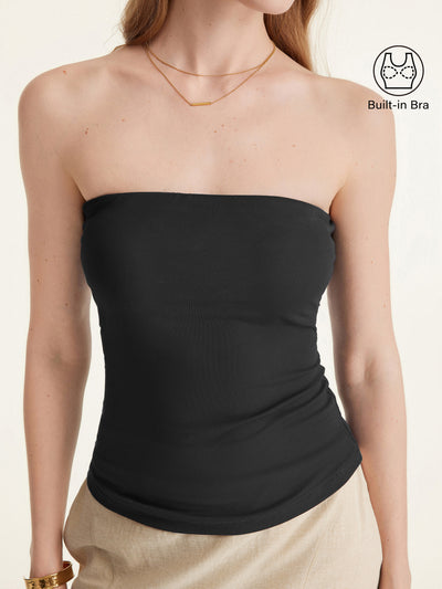 OGLmove Non-slip Tube Bra Top Black XS