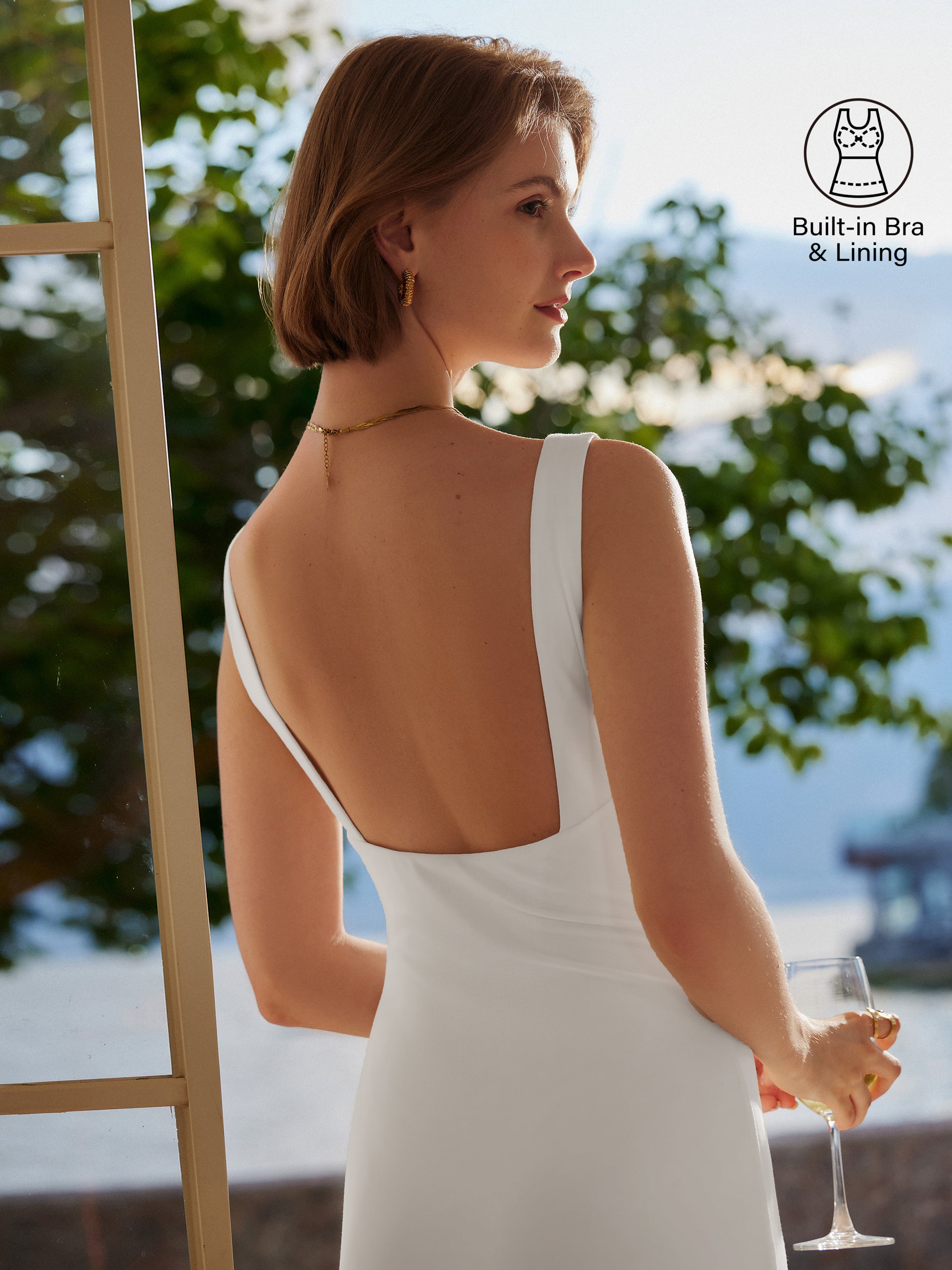 Casual Going Out Regular Fit Pure White/2XL Midi Dresses Sleeveless Wide Shoulder Boat Neck Women Dresses OGLmove Casual Going Out Regular Fit Pure White/2XL Midi Dresses Sleeveless Wide Shoulder Boat Neck Women Dresses OGLmove