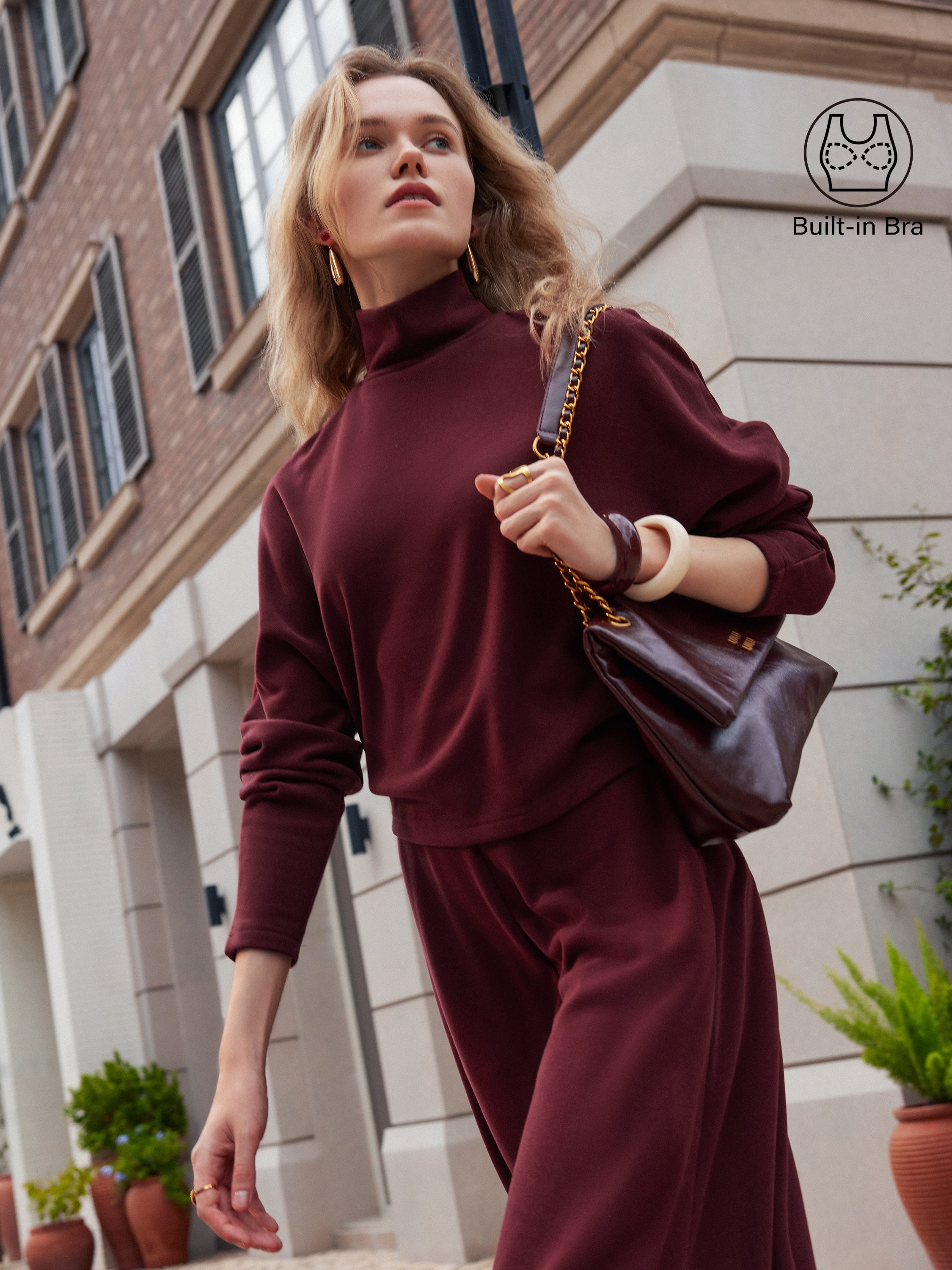 OGL Cozy Warm Mockneck Batwing Sleeve Brami – OGLmove