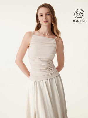 New Airy Brami Tanktop mit U-Boot-Ausschnitt und Rüschen