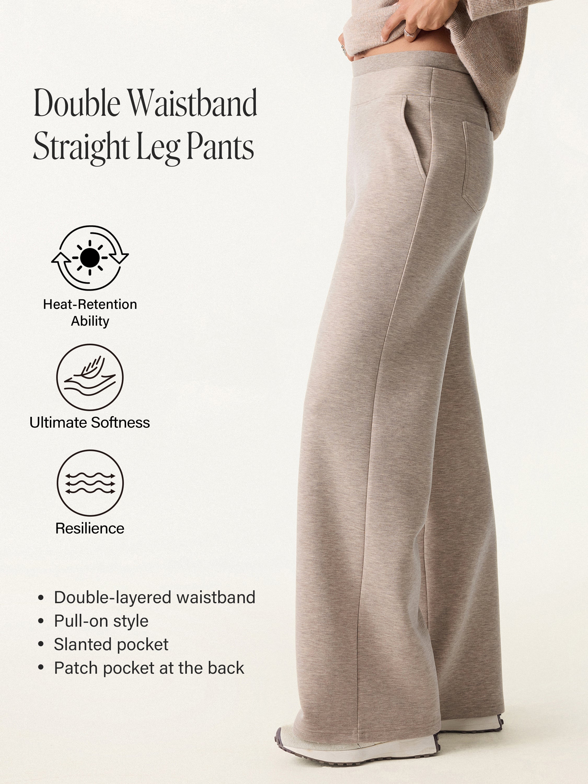 OGL Double Waistband Straight Leg Pants with Pockets – OGLmove