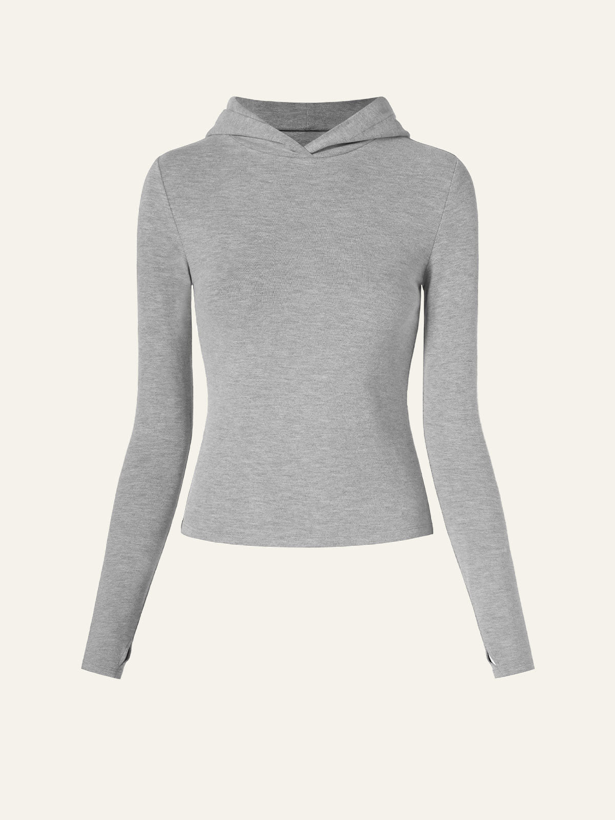 GAIAM WOMEN'S LIGHTWEIGHT Hooded Top with Thumbholes Size M Charcoal Grey  EUC £17.10 - PicClick UK
