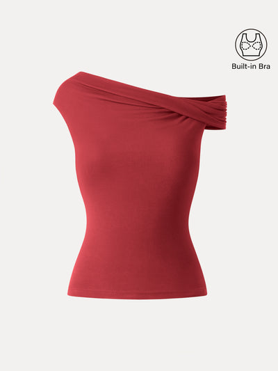 OGLmove Multi-wear Versatile Necklines Bra Top Red XS