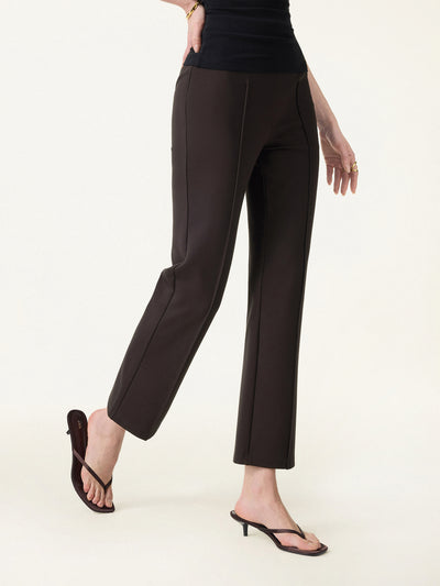 OGLmove 2Pcs Set V-neck Bra Tank & High Rise Cropped Flare Pants