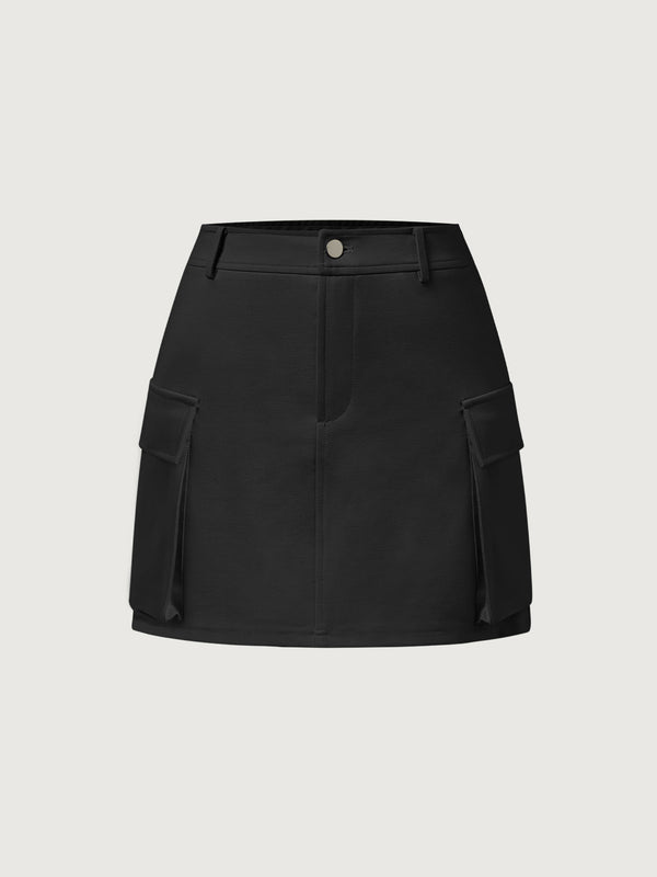 Thick Ponte Cargo Mini Skirt