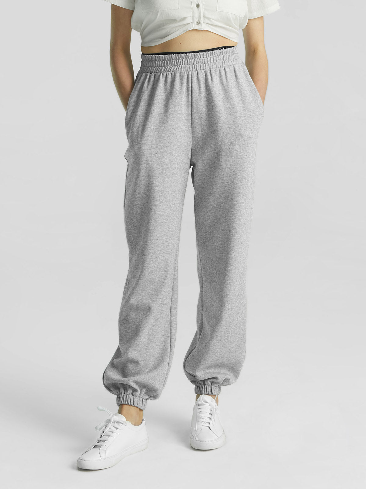 COLLUSION Unisex sweatpants double waistband
