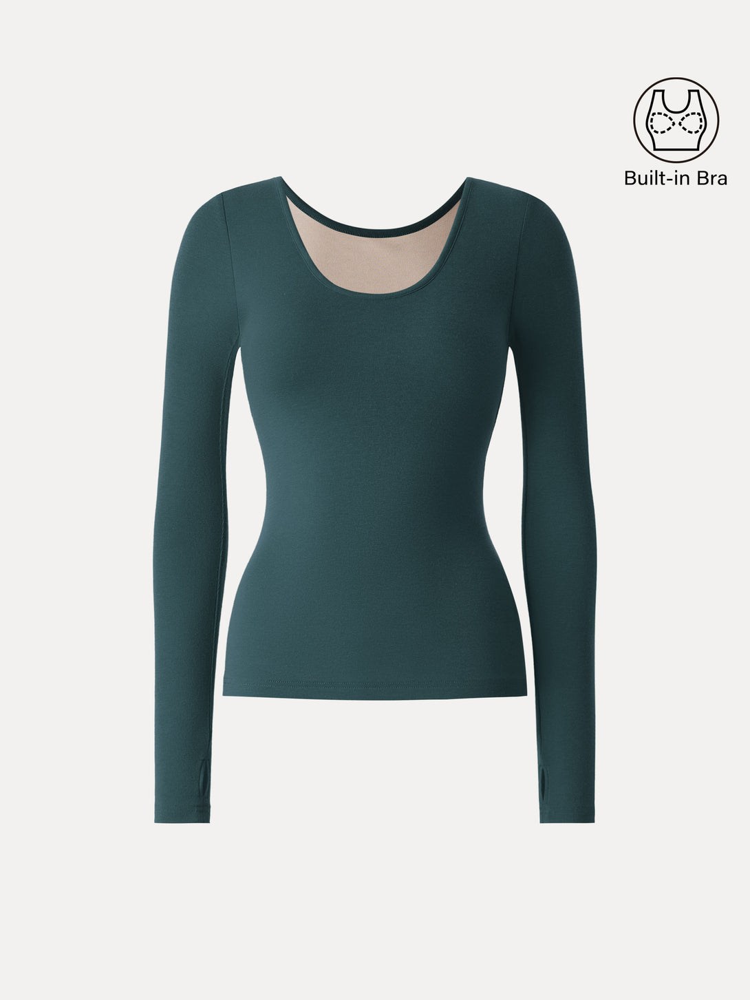 Lyocell Cashmere Scoop Neck Thumbhole Brami Galactic Stream XS