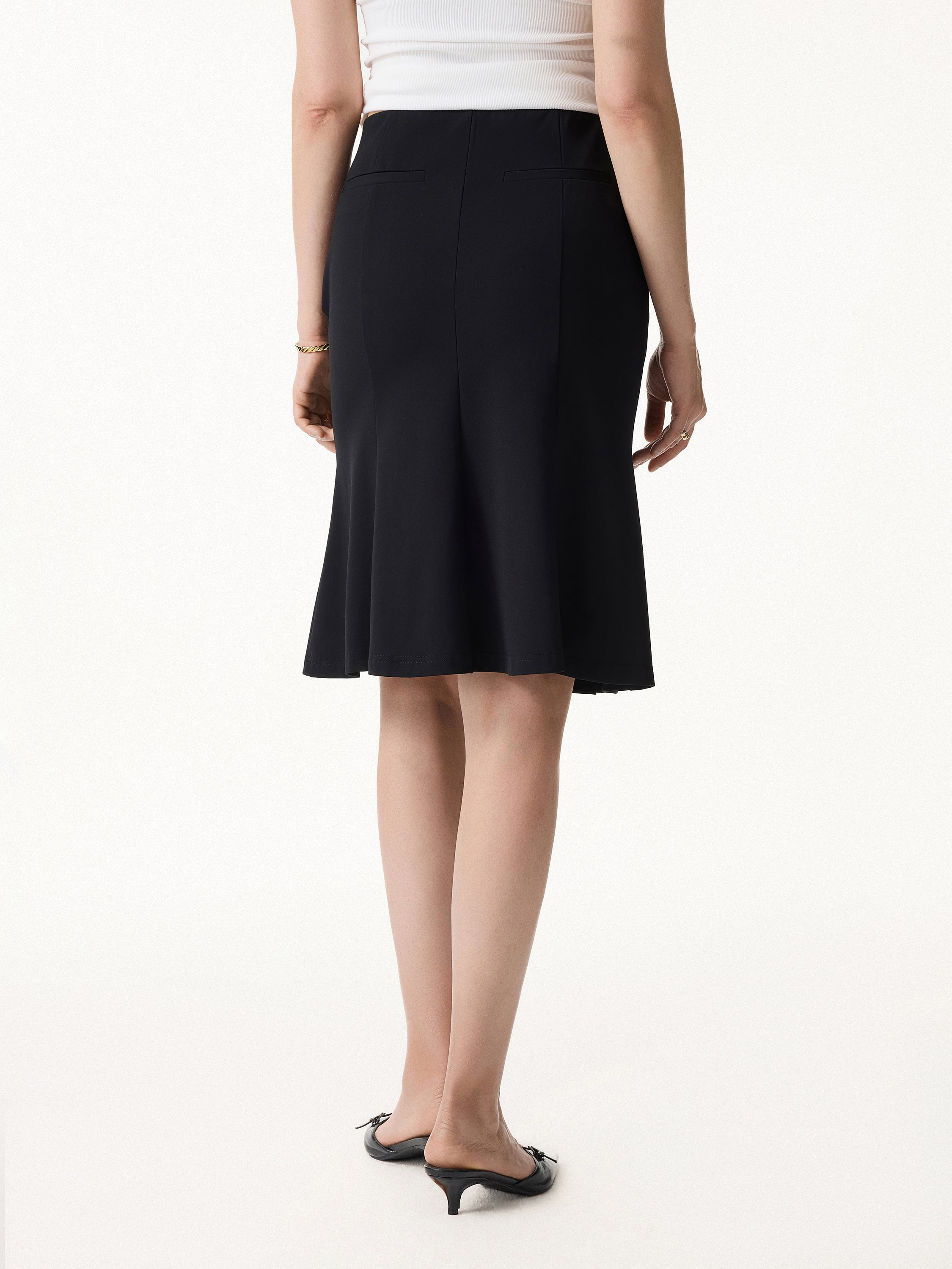 OGL 4-Way Stretch Knee Length Pleated Flare Skirt – OGLmove