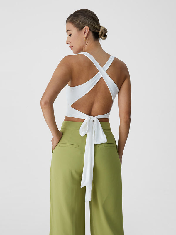 Ice Cooling Tie-Back Cropped Tank Top