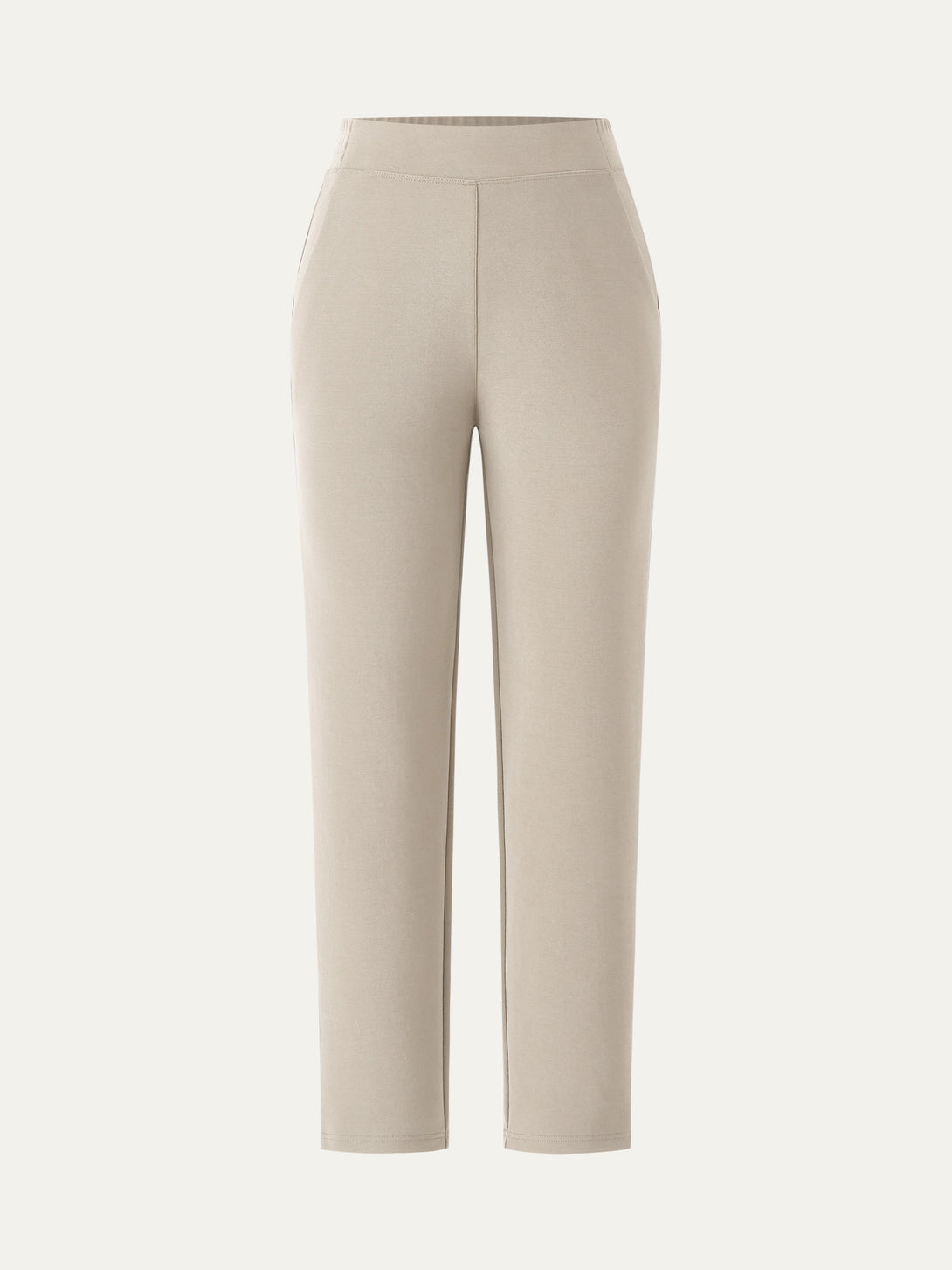 Mid Rise Pull-on Tapered Pants with Pockets Morning Mist XS