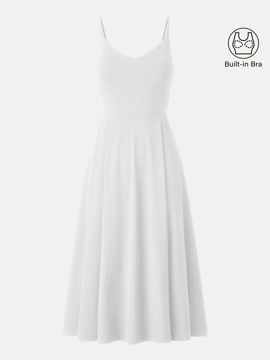 OGL White V-Neck Sundress (code: Kerina20)