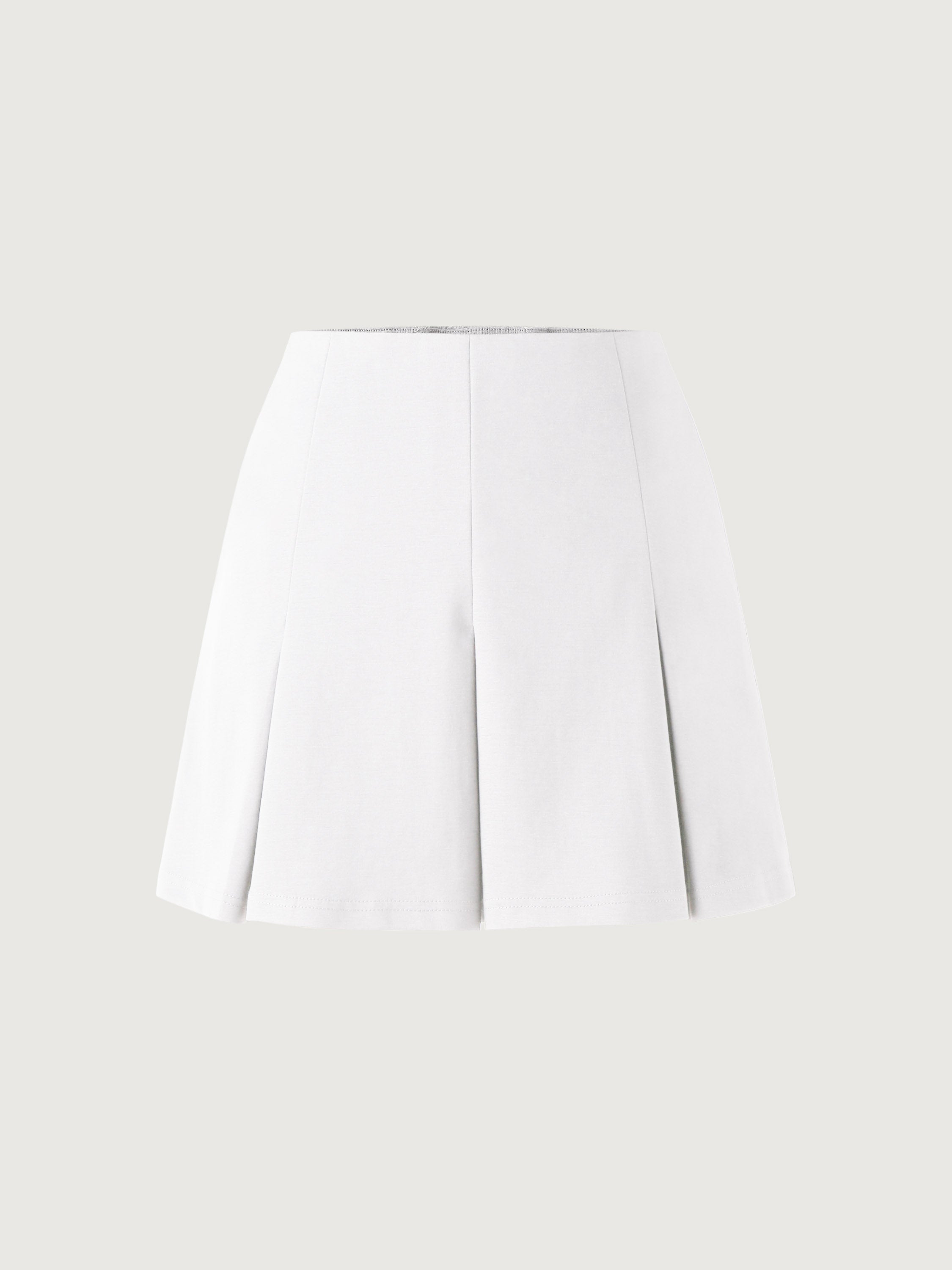 Pleated Mini Skort - White