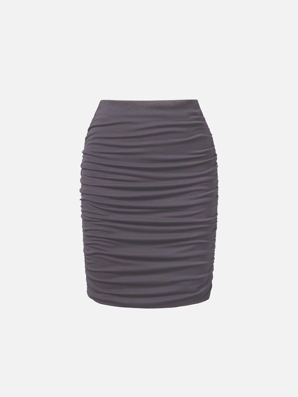 Eco-SkinKiss® Ruched Sides Above-The-Knee Skirt