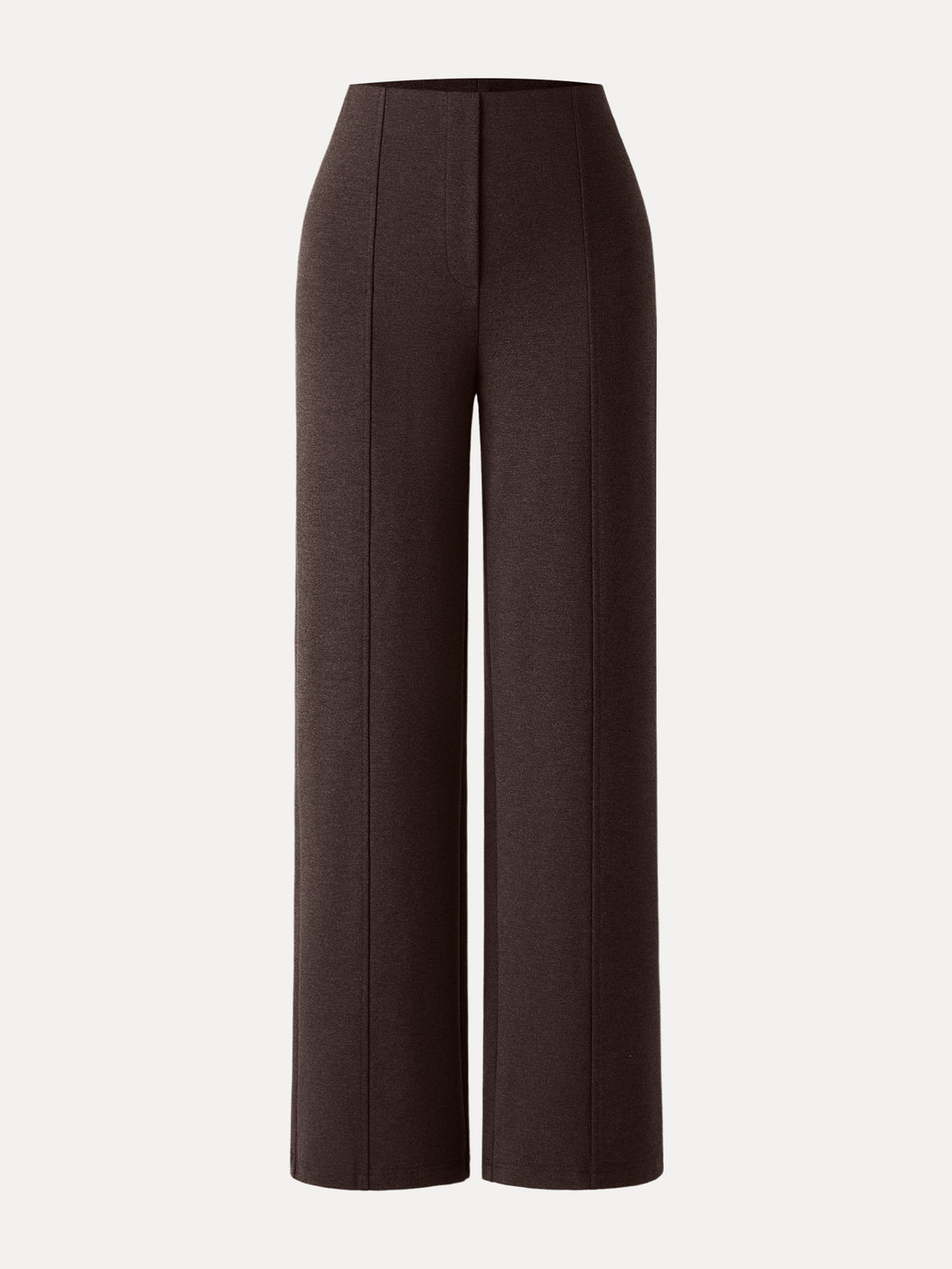 Stretch Ponte High Rise Straight Leg Pants with Pockets