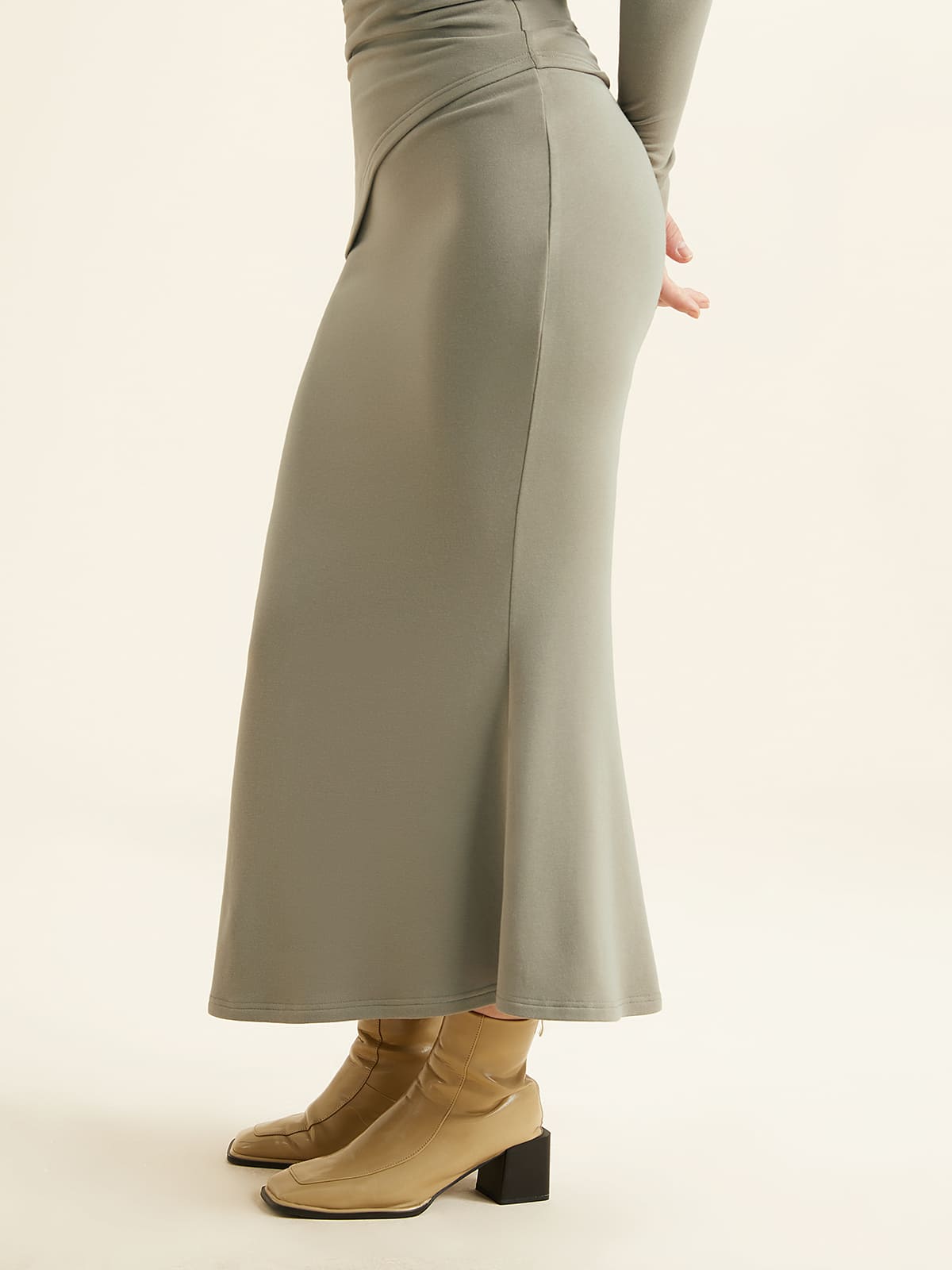 Eco-Mousse® Timeless Maxi Mermaid Skirt - Ruby