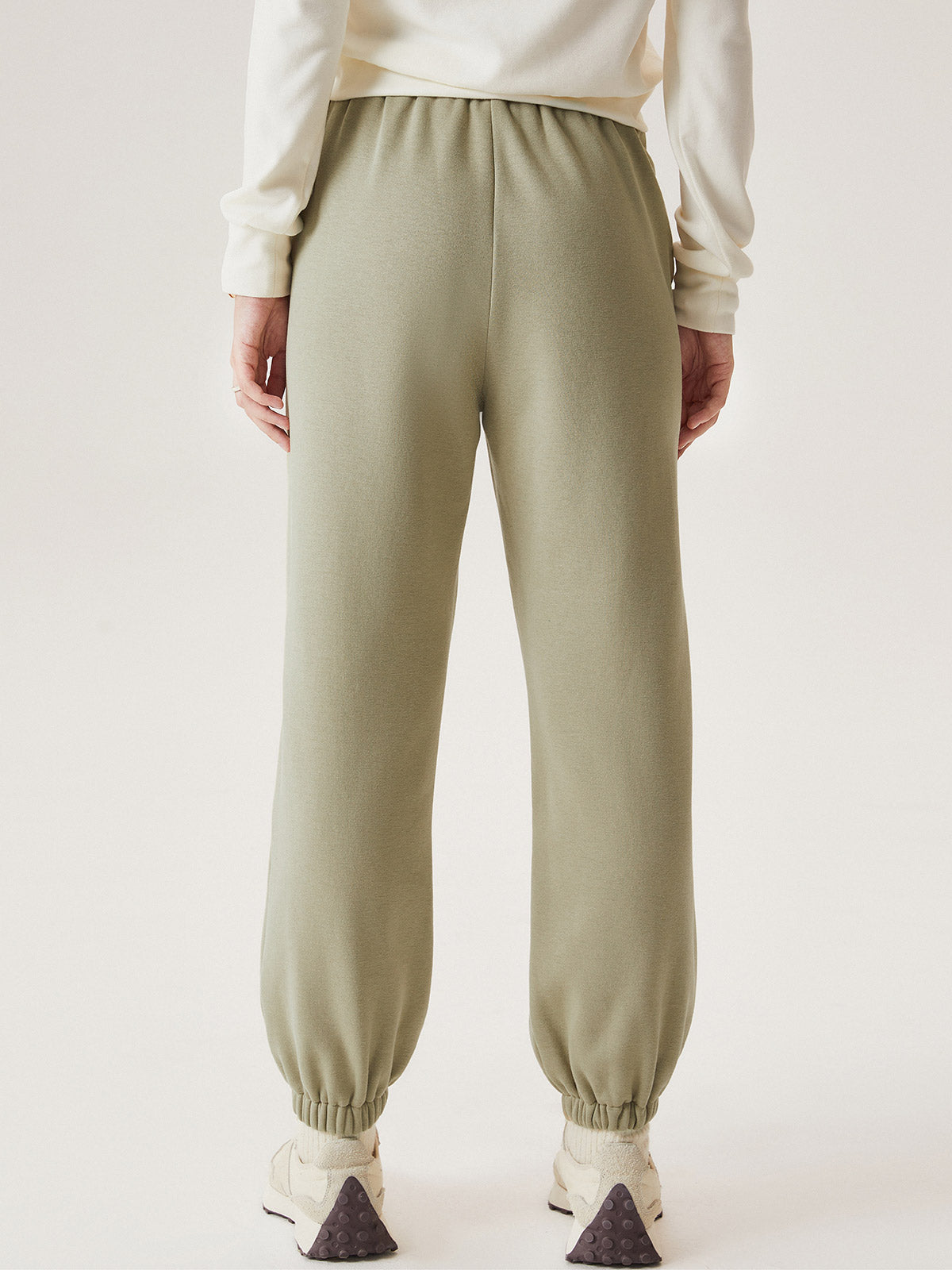 Double Waistband Sweatpants-Polar Fleece