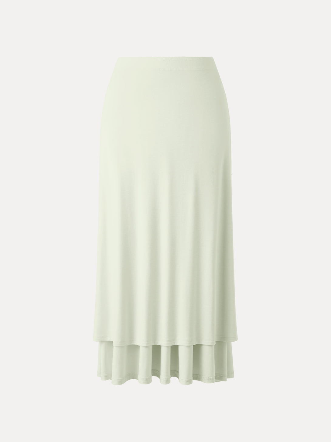 Ultrasoft V-shape Waist Gathred Maxi Circle Skirt with Pockets