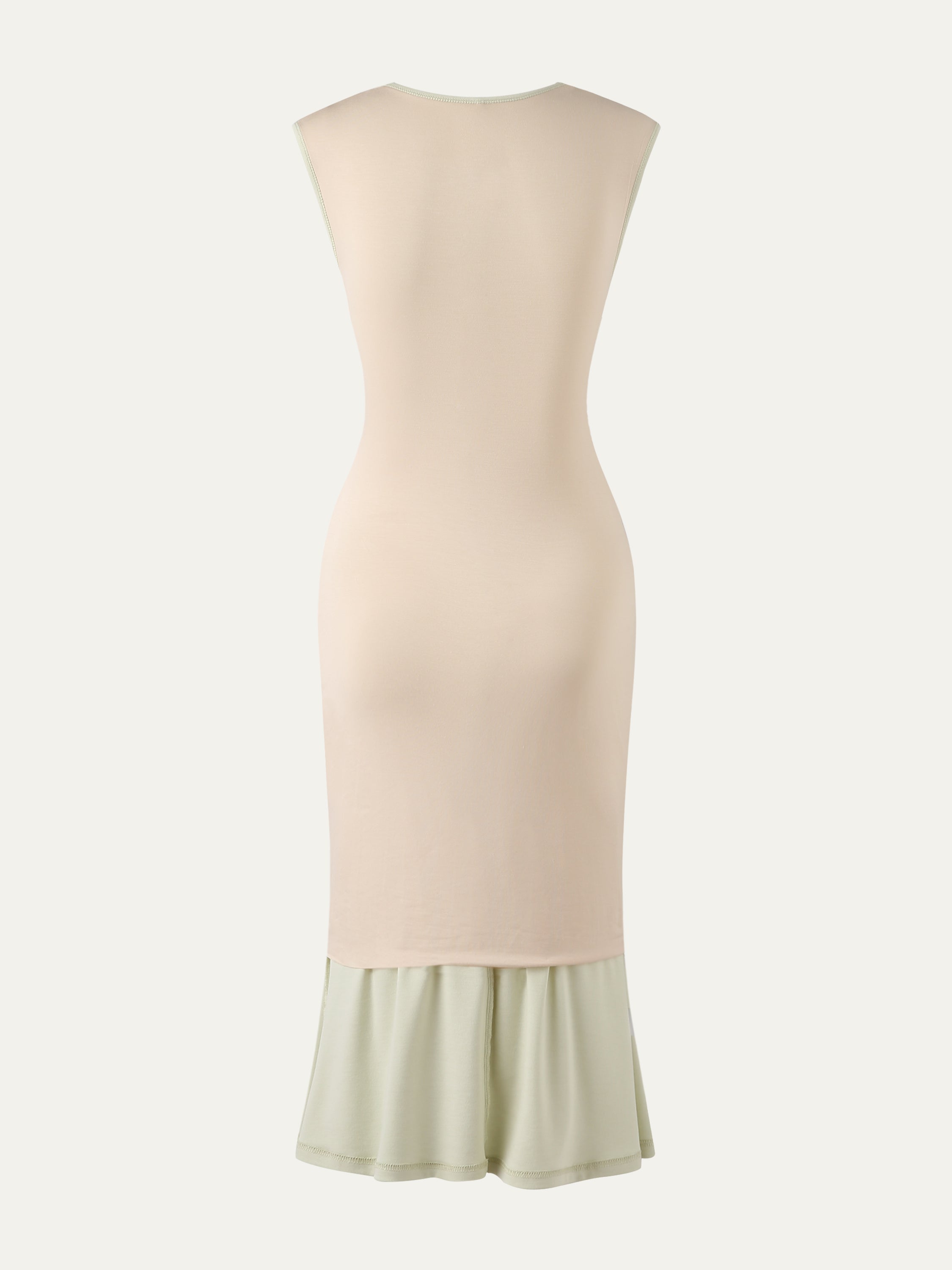 Eco-SkinKiss® Wide Shoulder Midi Dress - Georgia Clay