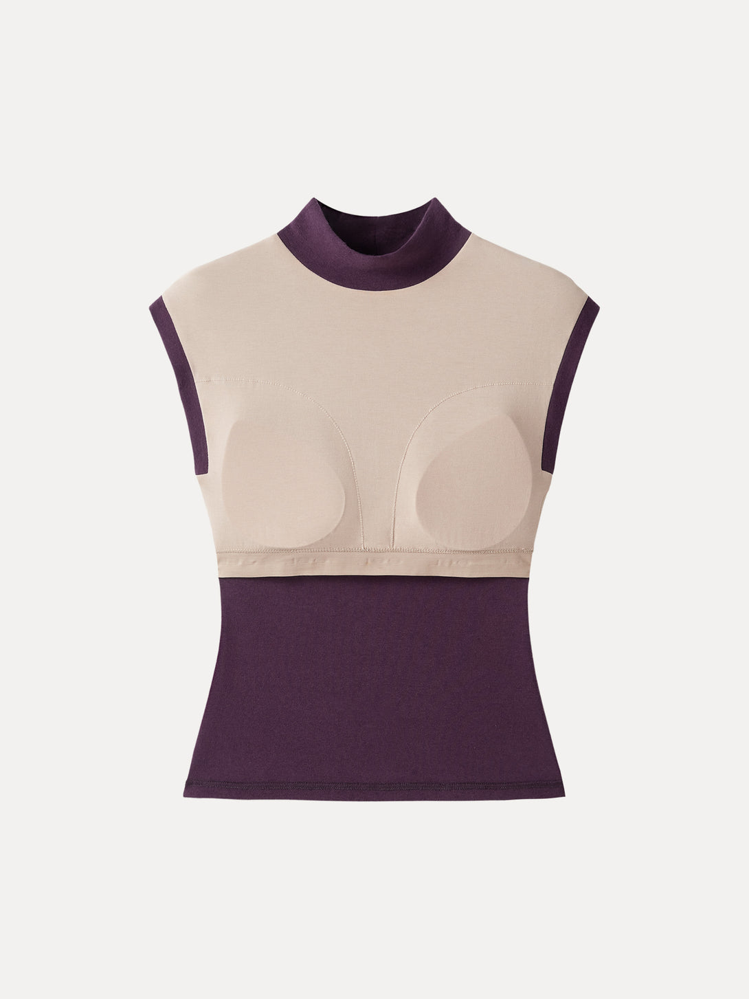 Mock Neck Cap Sleeve Brami Top