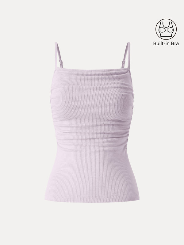 OGLmove Soft Textured Adjustable Spaghetti Bra Tank