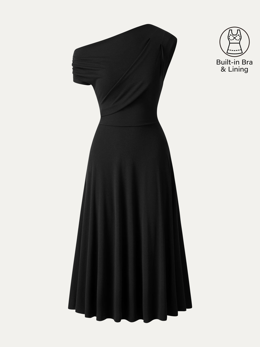 bra with one shoulder dress Brailey Mini 5% Spandex Women's Soft Jersey One-Shoulder Maxi