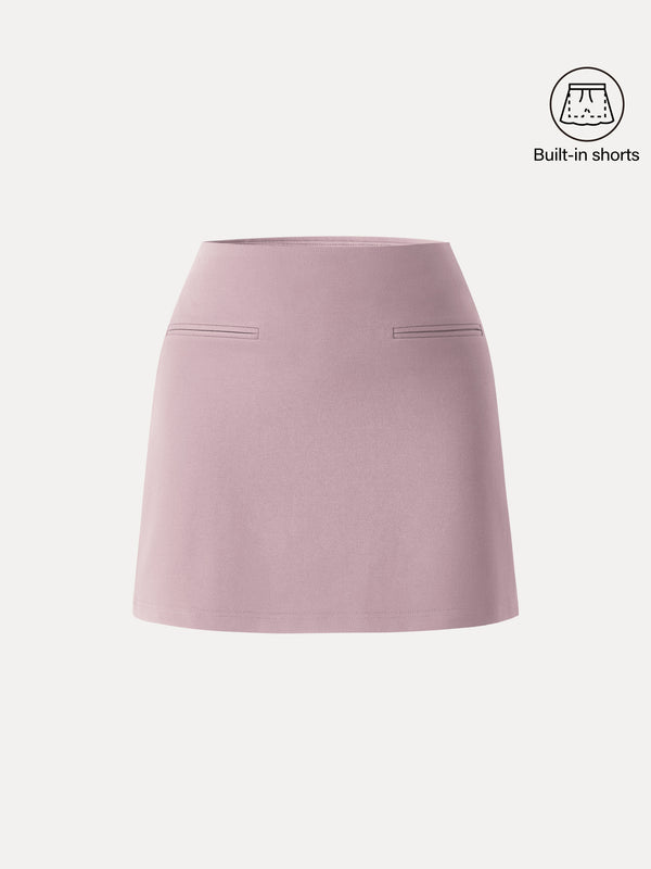 High Rise A-Line Pull-on Skort Misty Rose Pink XS