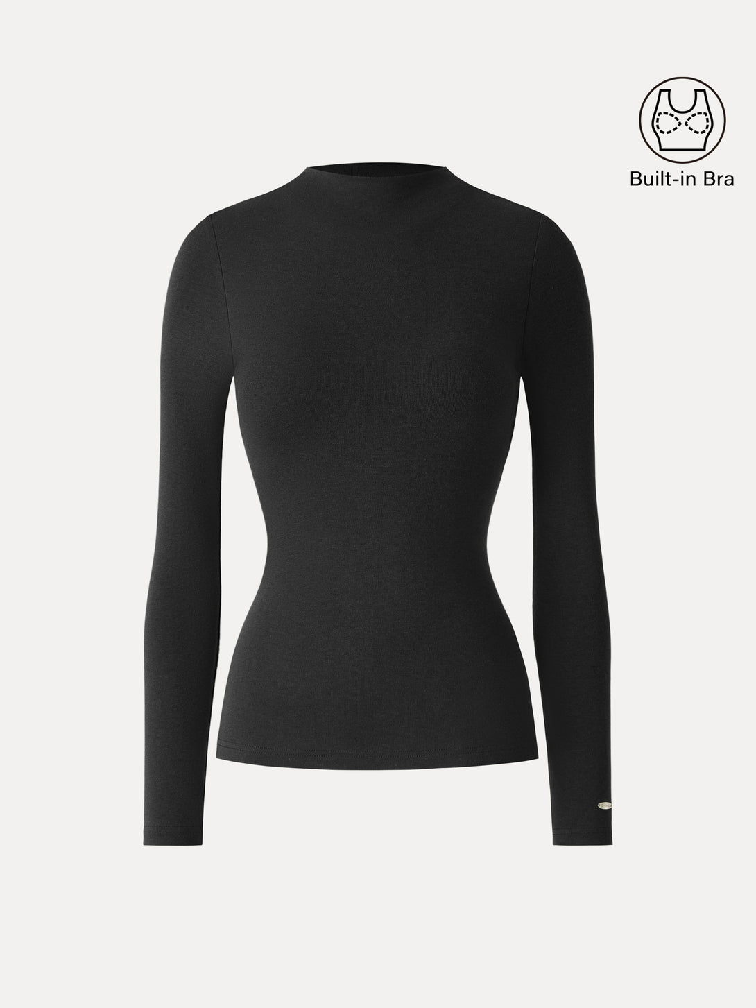LiteWarm Mockneck Long Sleeve Brami Black XS