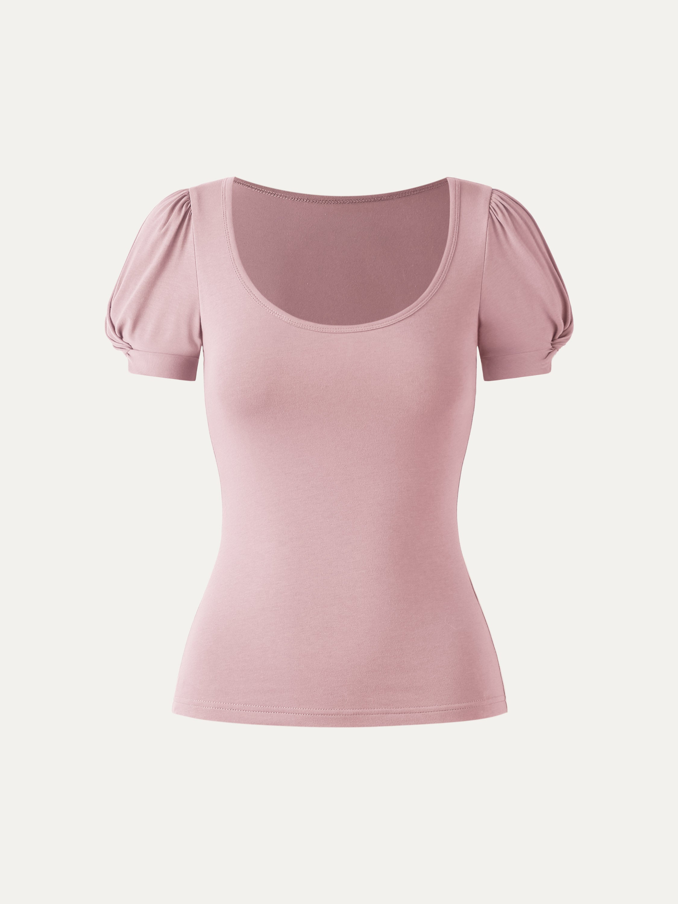 Cotton Jersey Puffy Tee - Pink