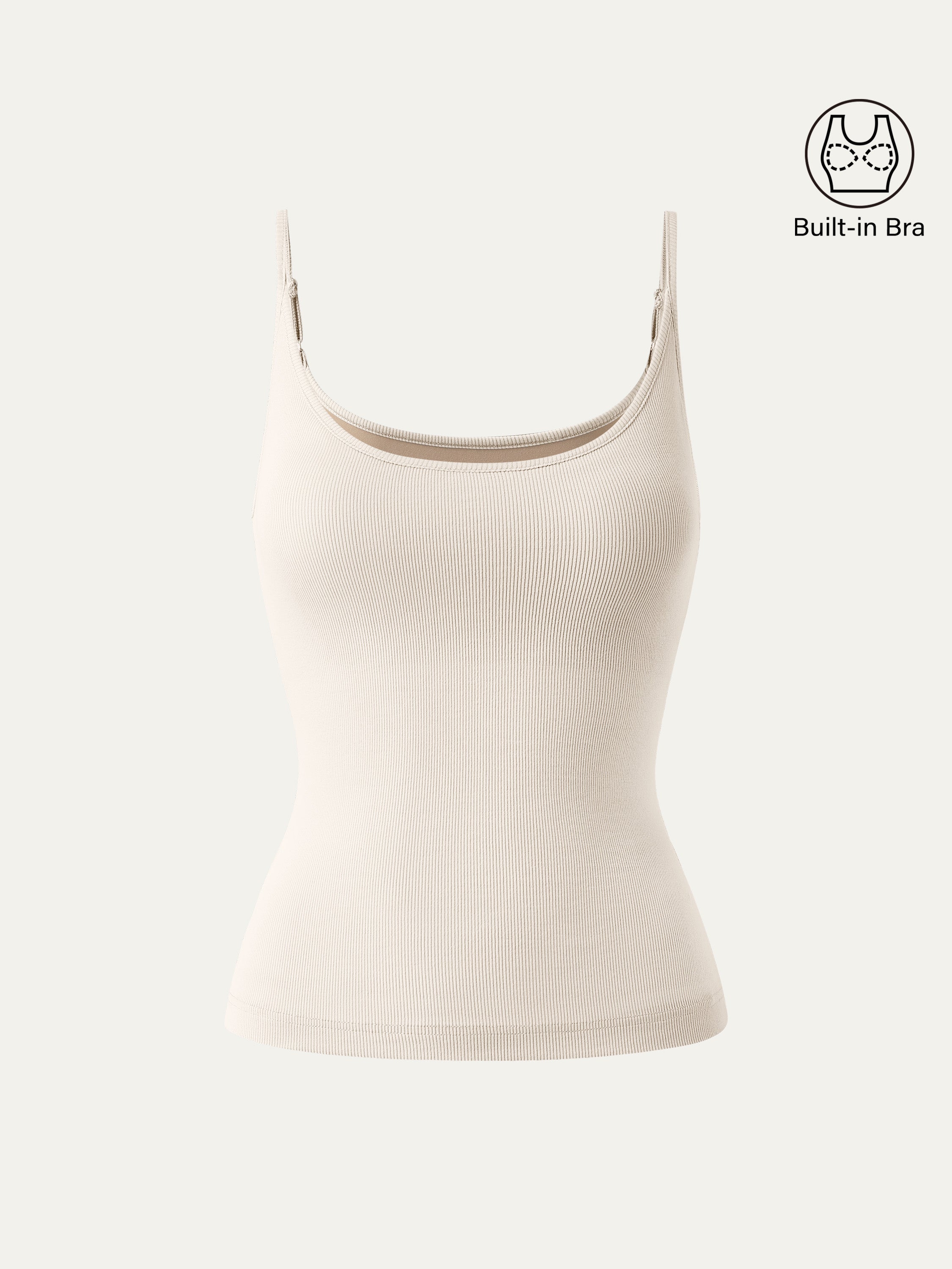 Scoop Neck Gathered Spaghetti Brami Top