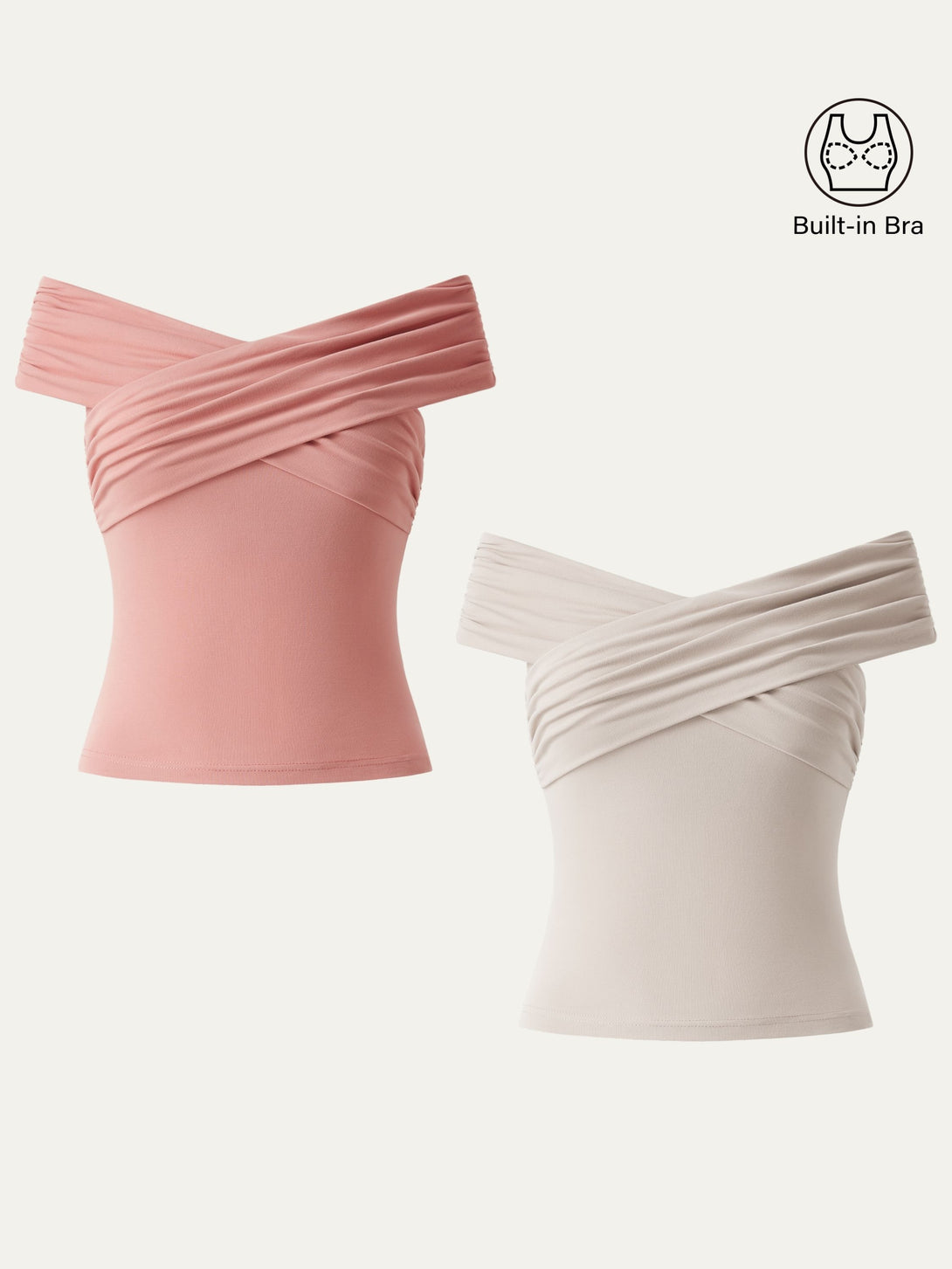 Criss Cross Off Shoulder New Airy Brami Top