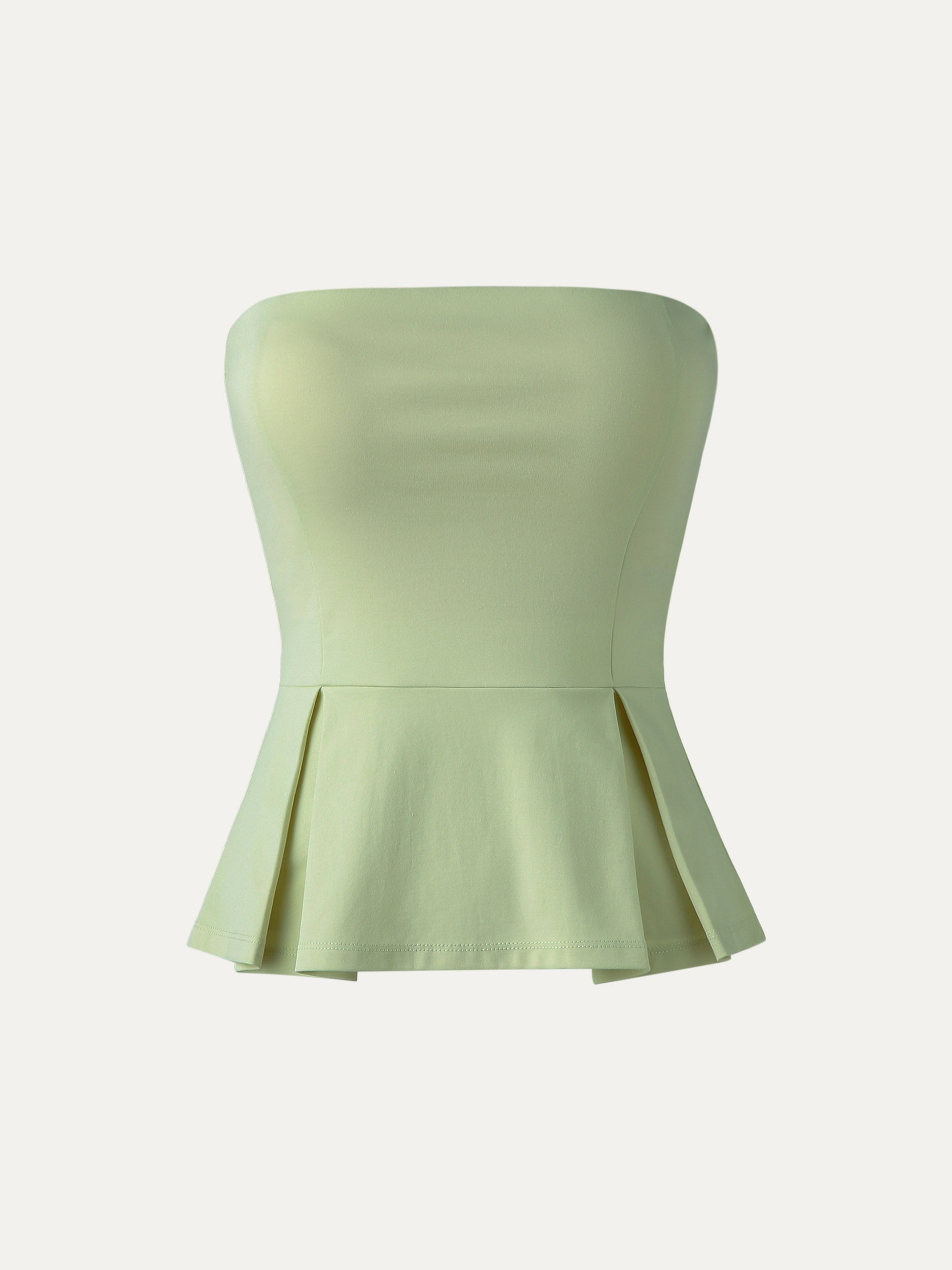 Sleek Peplume Tube Top - Limechino