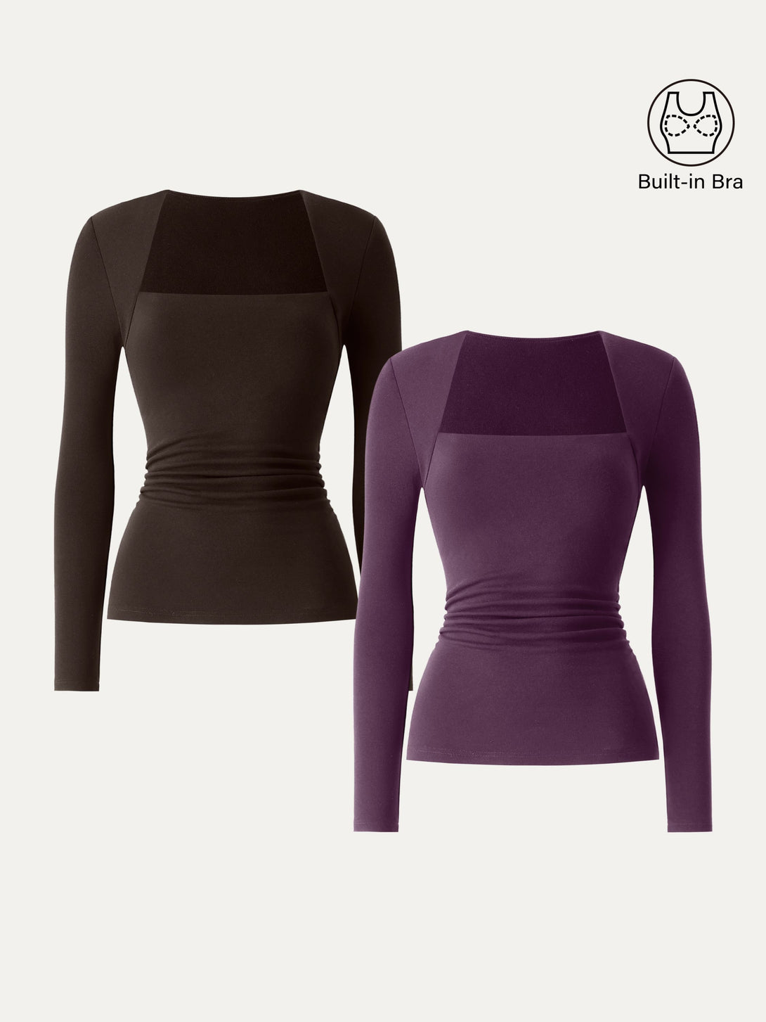 Angular Square Neck Side Ruched Brami