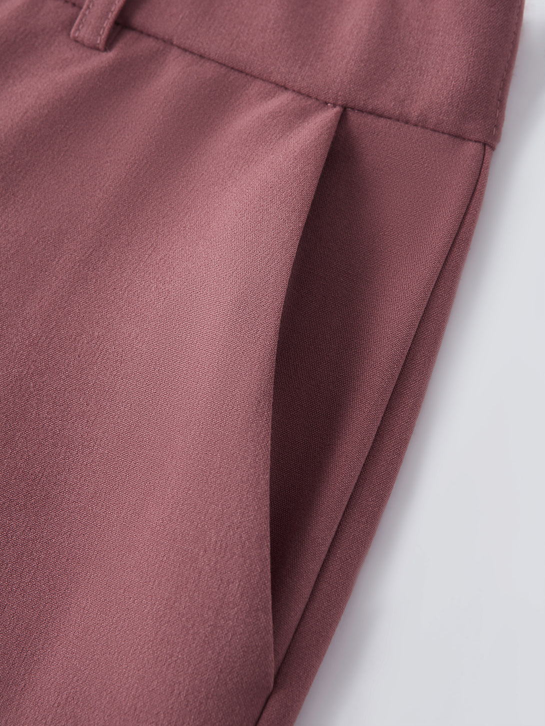 Mid Rise Straight Leg Creased Trousers with Pockets