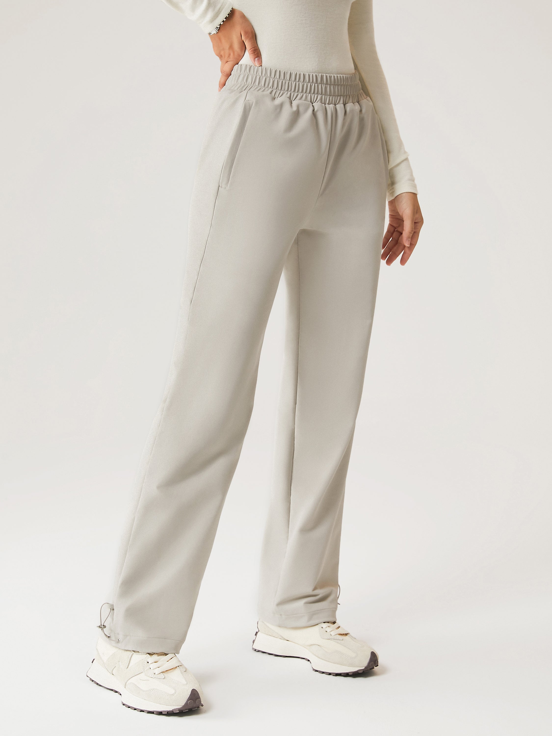 Water-Proof Fleece-Lined Elastic Waist Pant - Ash