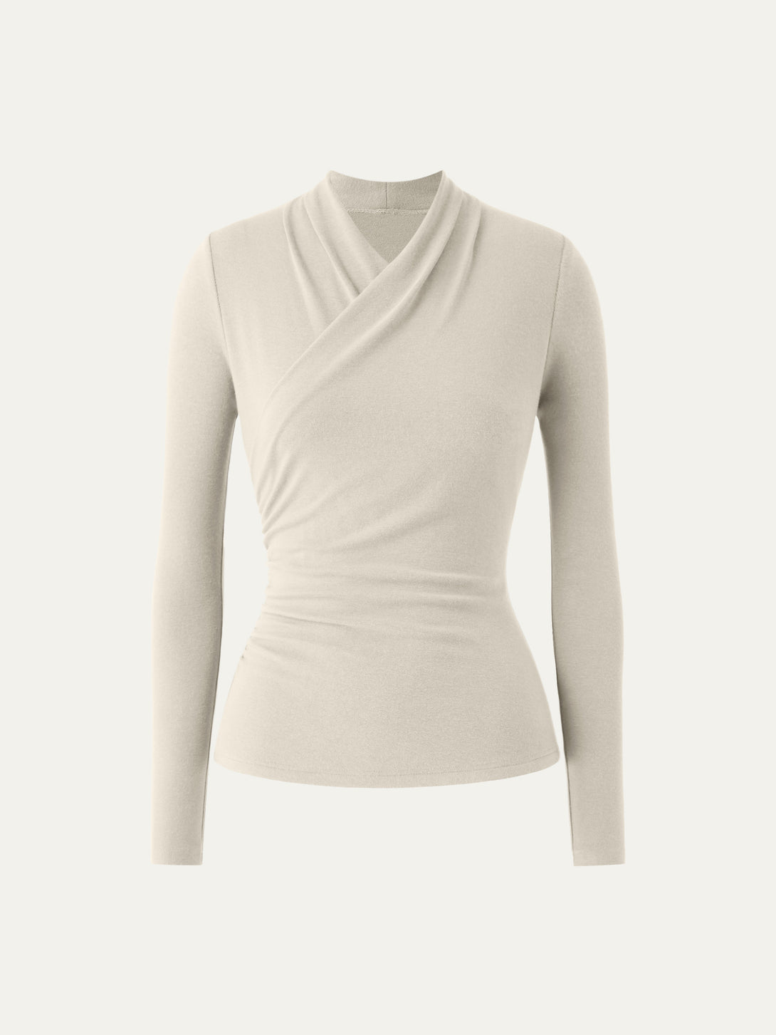 Surplice Long Sleeve Top Misty Mist XS