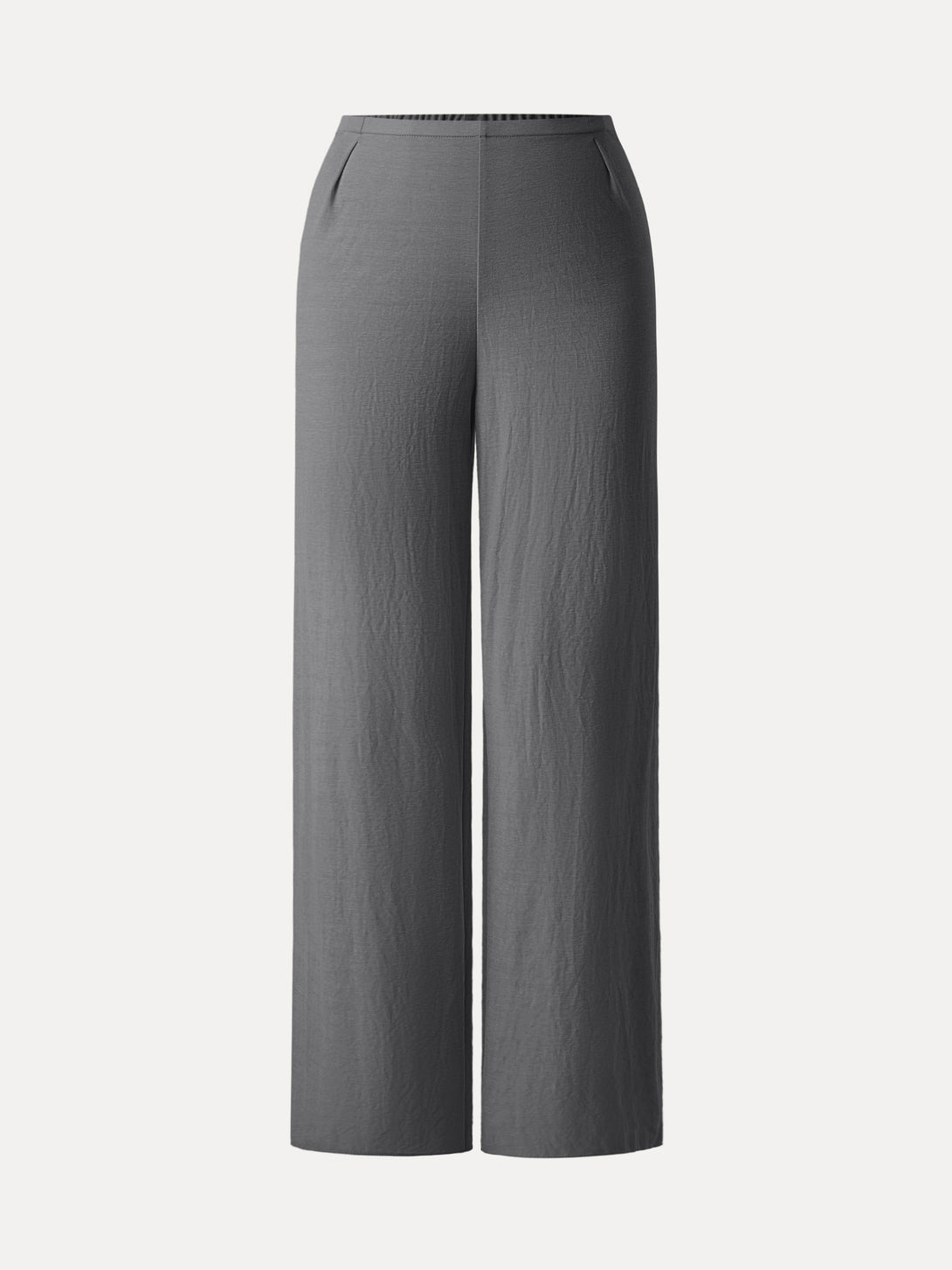 Wrinkle-resistant Cotton-linen Mid Rise Straight Leg Pant