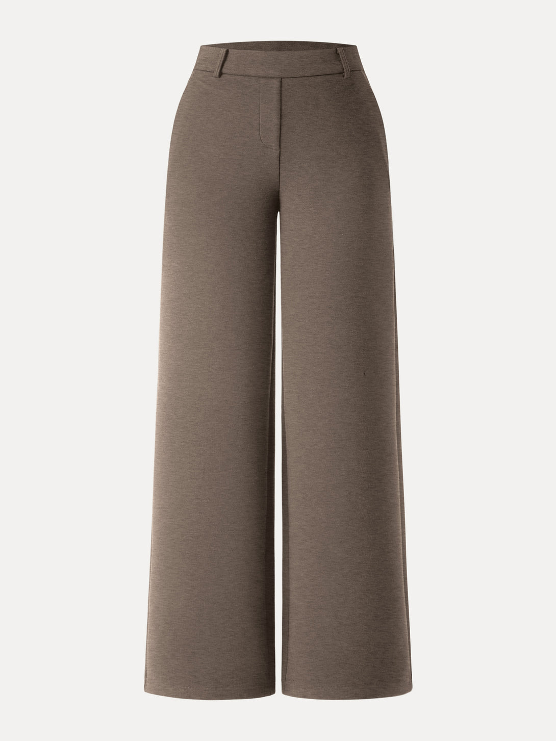 Stretchy Mid Rise Straight Leg Pull-on Pants with Pockets