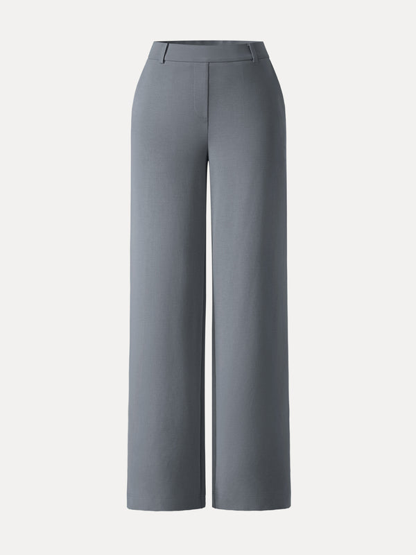 OGLmove Sandwashed Lyocell Drapey Mid Rise Wide Leg Pull-on Pant