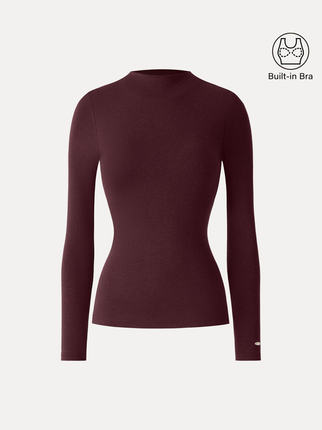 LiteWarm Mockneck Long Sleeve Brami Ruby XS