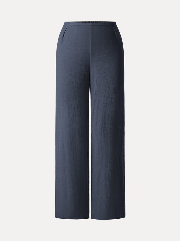 OGLmove Wrinkle-resistant Cotton-linen Straight Leg Pant