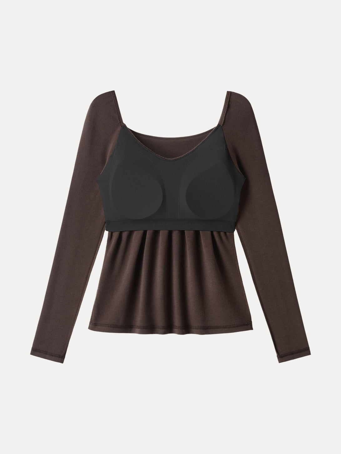 ProWarm Ruched Scoop Neck Long Sleeve Brami