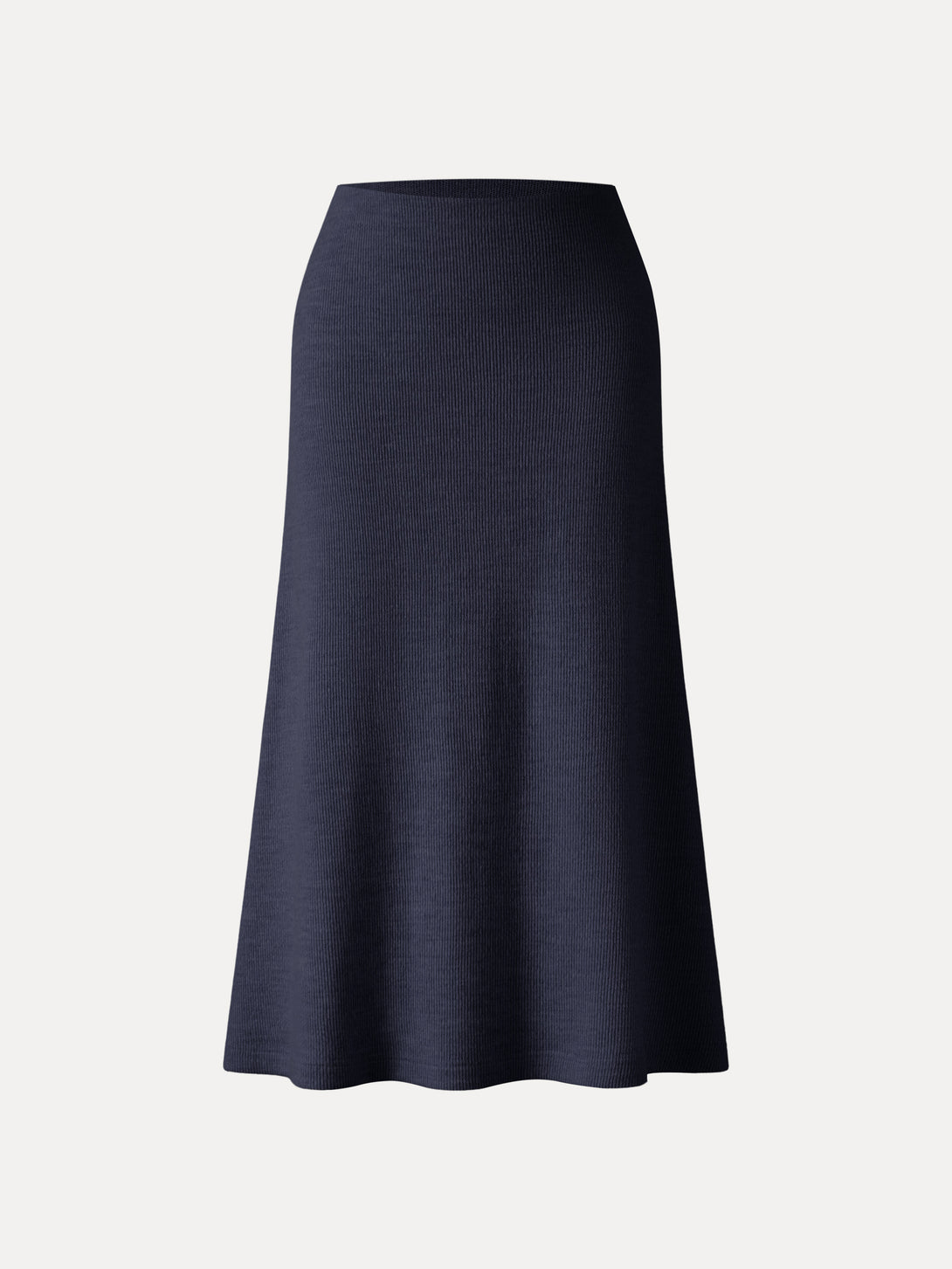Invisible Slimming Waistband Ribbed Midi Pull-on Skirt Universe Navy XS