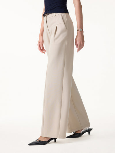 OGLmove Stretch Cotton Mid Rise Wide Leg Trouser