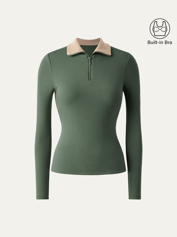 Half-Zip Mockneck Brami Top