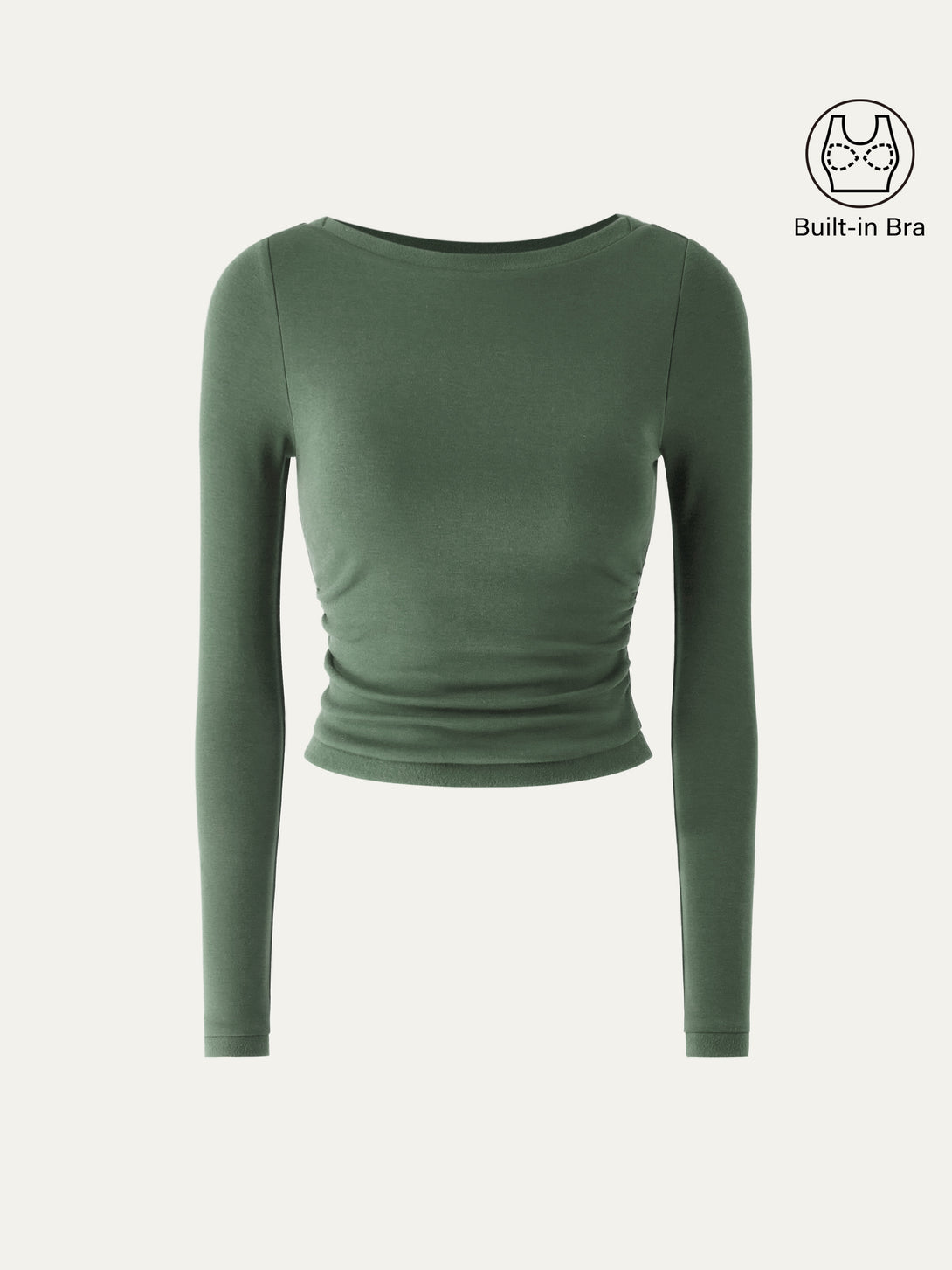 Boatneck Long Sleeve Brami Top