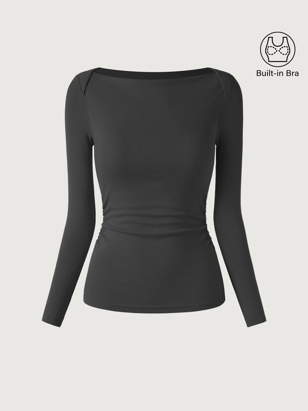 Rib Boatneck Brami Top