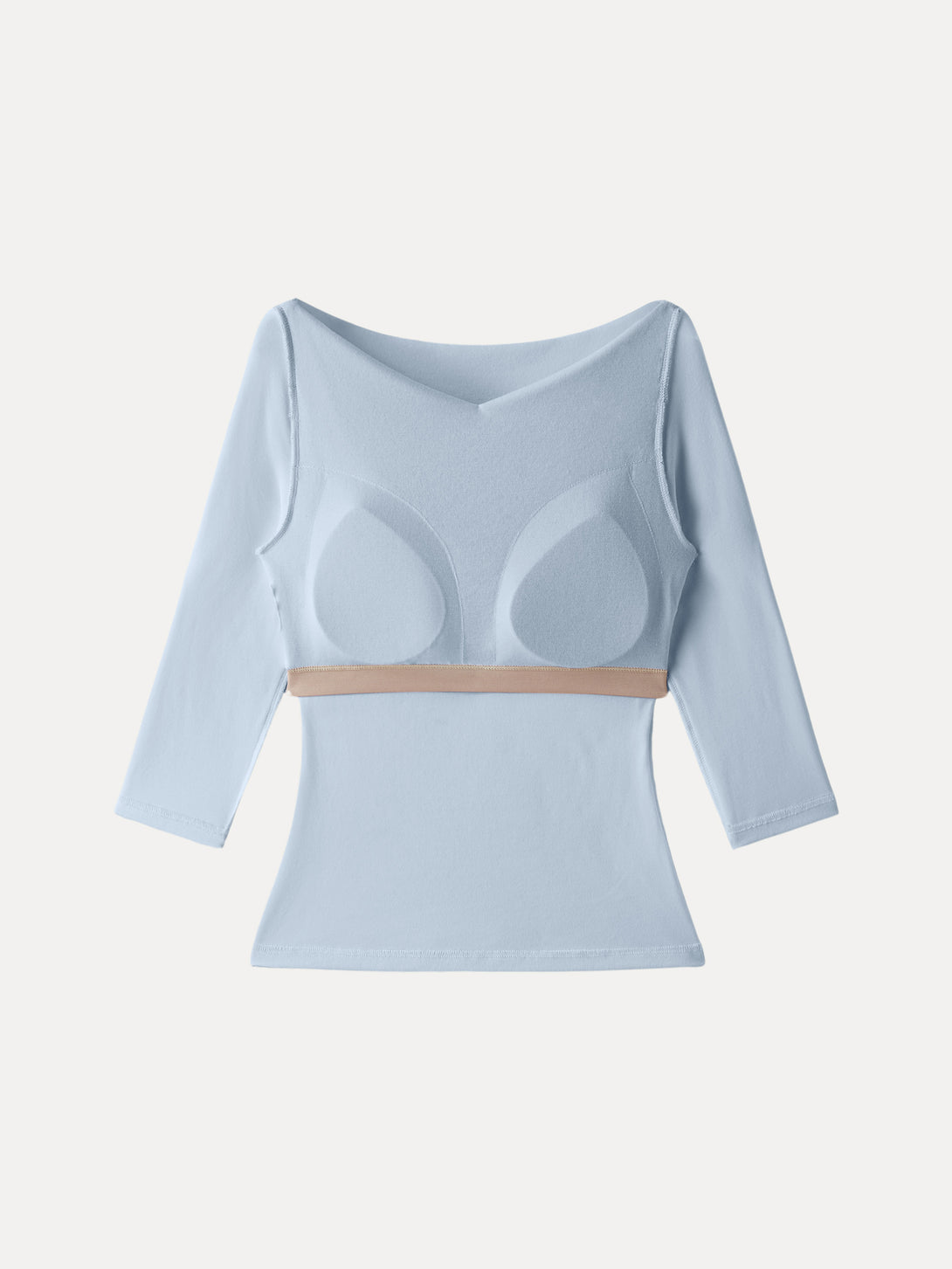 Light Warm Flapped Boatneck 3/4 Sleeve Brami